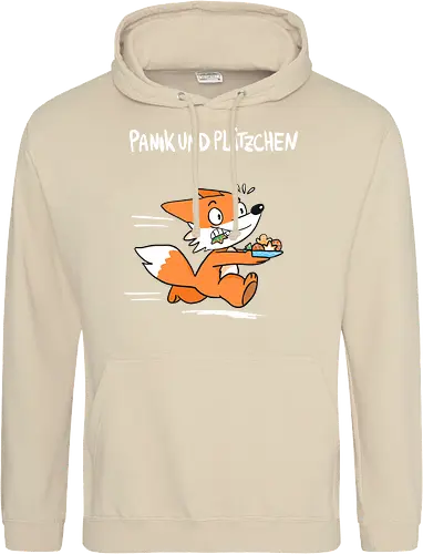 Panik und Plätzchen (weiße Schrift) - Weihnachten, Yule, Fuchs, Xmas - Standard Hoodie
