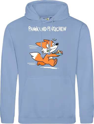 Panik und Plätzchen (weiße Schrift) - Weihnachten, Yule, Fuchs, Xmas - Standard Hoodie