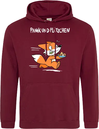 Panik und Plätzchen (weiße Schrift) - Weihnachten, Yule, Fuchs, Xmas - Standard Hoodie