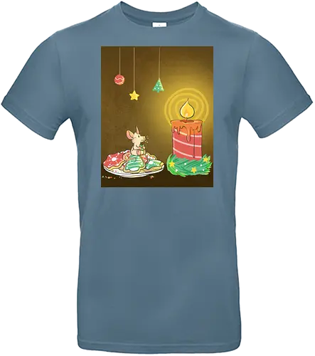 Adventsmaus - Xmas, Advent, Maus, Kekse, Xmas, Yule, Weihnachten, Plätzchen, Kerze - Standard T-Shirt