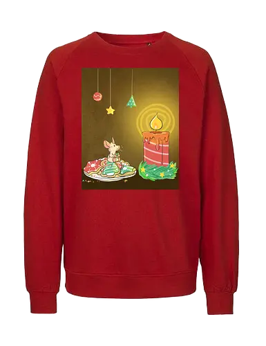 Adventsmaus - Xmas, Advent, Maus, Kekse, Xmas, Yule, Weihnachten, Plätzchen, Kerze - Fairtrade Sweatshirt