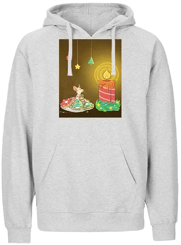 Adventsmaus - Xmas, Advent, Maus, Kekse, Xmas, Yule, Weihnachten, Plätzchen, Kerze - Fairtrade Hoodie