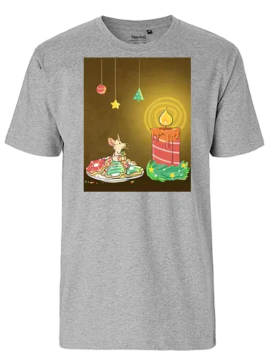 Adventsmaus - Xmas, Advent, Maus, Kekse, Xmas, Yule, Weihnachten, Plätzchen, Kerze - Fairtrade T-Shirt