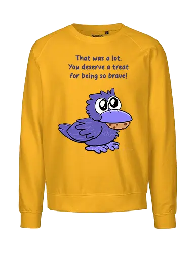 Treat Crow (violette Schrift) - Fairtrade Sweatshirt