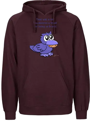 Treat Crow (violette Schrift) - Fairtrade Hoodie