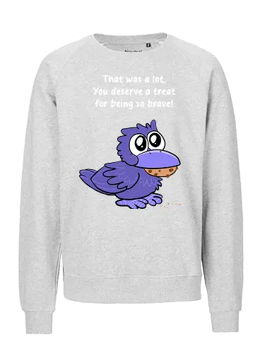 Treat Crow (weiße Schrift) - Fairtrade Sweatshirt