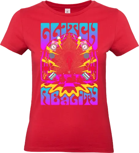 Strange Glitch Reality - Strange, 80s, demogorgon, eleven, hawkins, lucas, mike, TV, pyschedelic, retro, stranger, trippy, upside down, vintage, will byers, lucas sinclair, nancy wheeler, stranger things movie - Standard T-Shirt (Frauen)