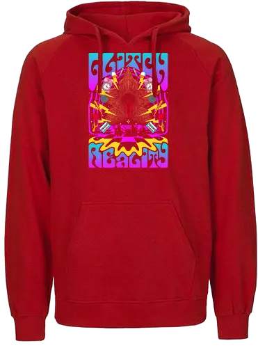 Strange Glitch Reality - Strange, 80s, demogorgon, eleven, hawkins, lucas, mike, TV, pyschedelic, retro, stranger, trippy, upside down, vintage, will byers, lucas sinclair, nancy wheeler, stranger things movie - Fairtrade Hoodie