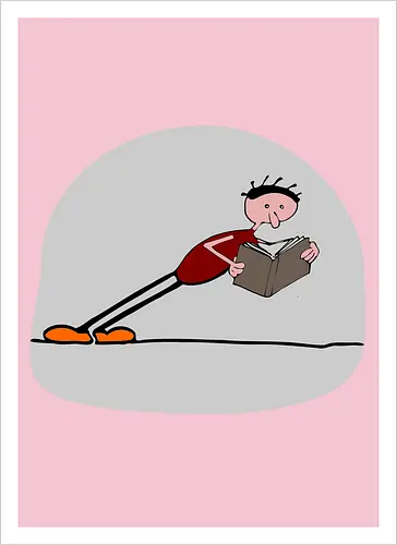 Der geneigte Leser, mit hellem Hintergrund