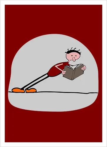 Der geneigte Leser, mit hellem Hintergrund