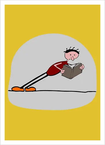 Der geneigte Leser, mit hellem Hintergrund