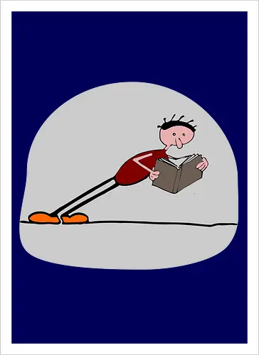 Der geneigte Leser, mit hellem Hintergrund