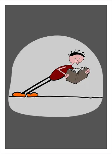 Der geneigte Leser, mit hellem Hintergrund