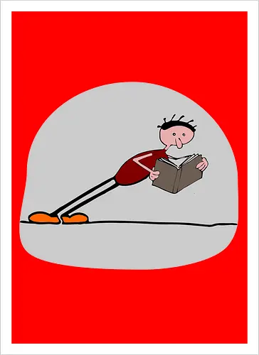 Der geneigte Leser, mit hellem Hintergrund