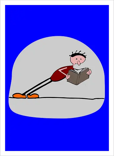 Der geneigte Leser, mit hellem Hintergrund