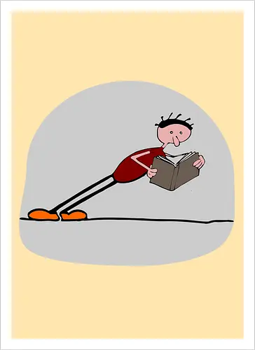 Der geneigte Leser, mit hellem Hintergrund