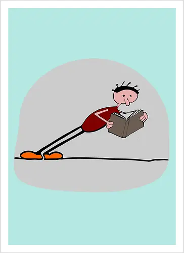 Der geneigte Leser, mit hellem Hintergrund