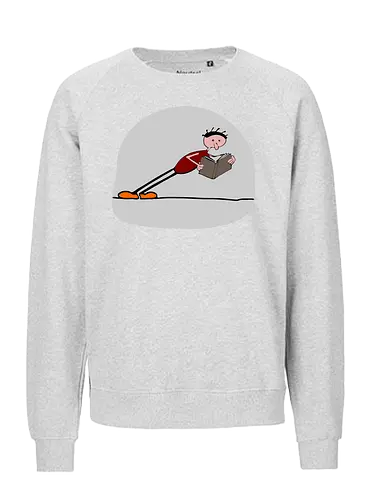 Der geneigte Leser, mit hellem Hintergrund - Lesen, Buch - Fairtrade Sweatshirt