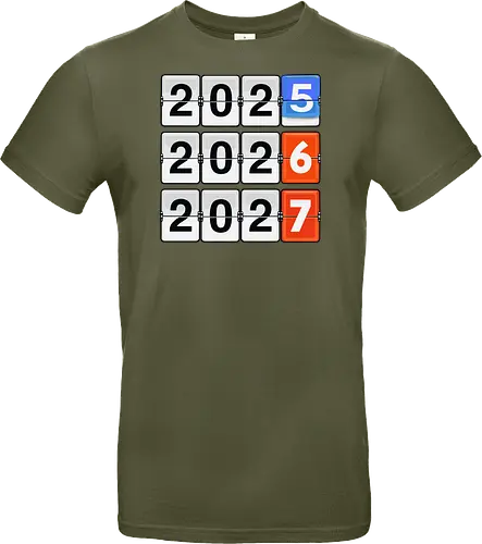 Retro Flip Clock Calendar - 2025 to 2027 Countdown