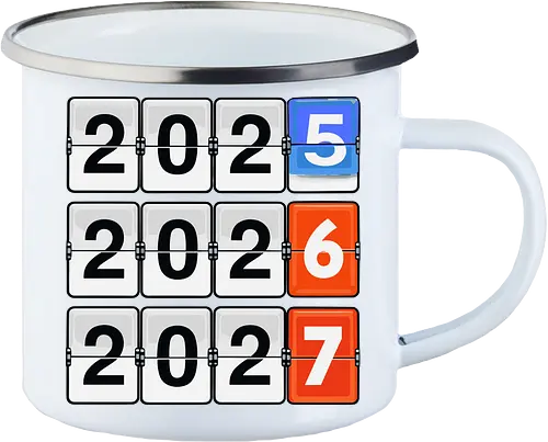 Retro Flip Clock Calendar - 2025 to 2027 Countdown