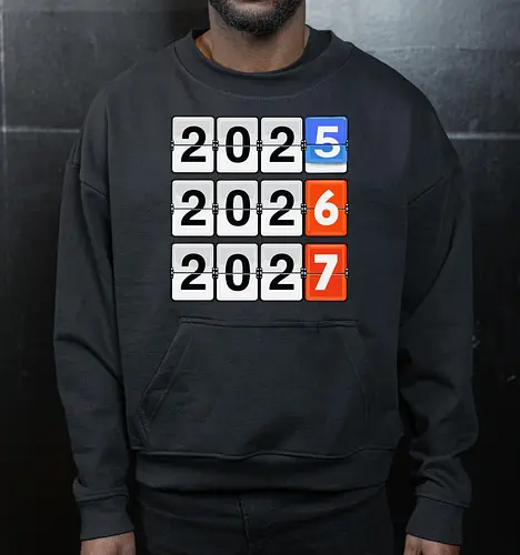 Retro Flip Clock Calendar - 2025 to 2027 Countdown