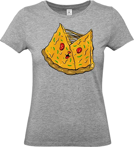 double pizza - pizza, burger, food, cool, funny, vintage, cartoon, logo, classic, brother, sister, friendship - Standard T-Shirt (Frauen)
