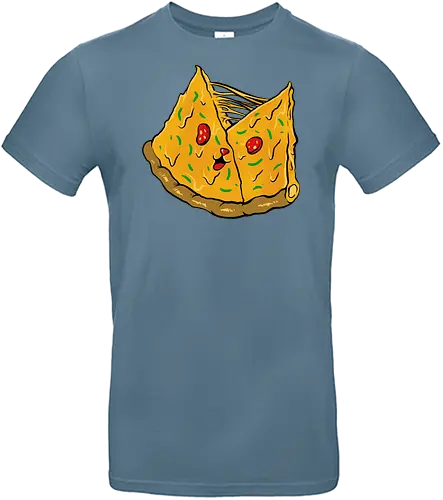 double pizza - pizza, burger, food, cool, funny, vintage, cartoon, logo, classic, brother, sister, friendship - Standard T-Shirt