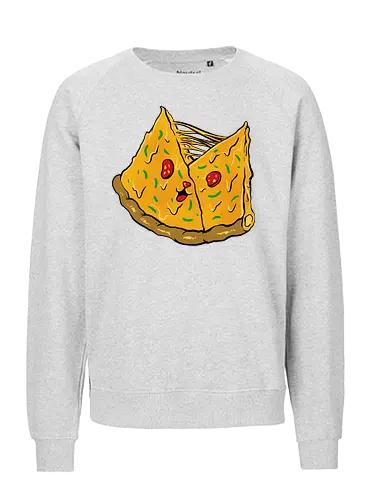 double pizza - pizza, burger, food, cool, funny, vintage, cartoon, logo, classic, brother, sister, friendship - Fairtrade Sweatshirt