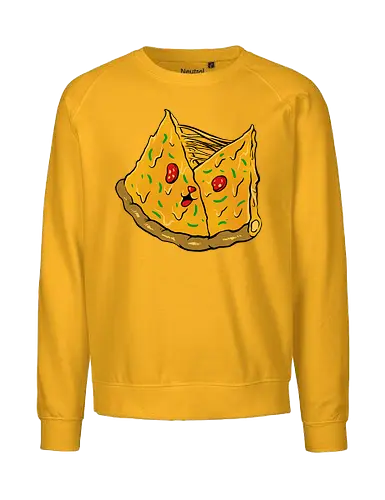 double pizza - pizza, burger, food, cool, funny, vintage, cartoon, logo, classic, brother, sister, friendship - Fairtrade Sweatshirt
