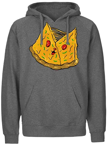 double pizza - pizza, burger, food, cool, funny, vintage, cartoon, logo, classic, brother, sister, friendship - Fairtrade Hoodie