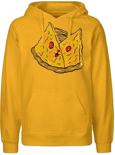 double pizza - pizza, burger, food, cool, funny, vintage, cartoon, logo, classic, brother, sister, friendship - Fairtrade Hoodie