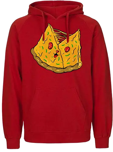 double pizza - pizza, burger, food, cool, funny, vintage, cartoon, logo, classic, brother, sister, friendship - Fairtrade Hoodie