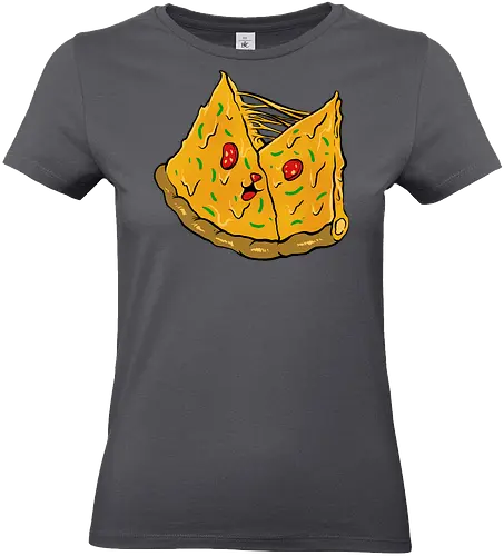 double pizza - pizza, burger, food, cool, funny, vintage, cartoon, logo, classic, brother, sister, friendship - Standard T-Shirt (Frauen)