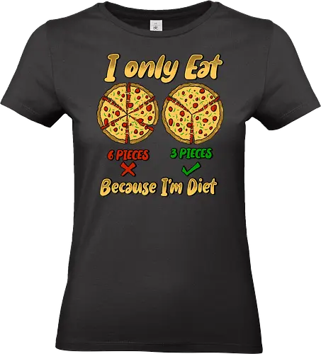 just three piece of pizza - pizza, food, space, astronout, delicious, beverages, meatball, sausages, fastfood, bestfriend - Standard T-Shirt (Frauen)