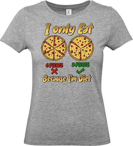 just three piece of pizza - pizza, food, space, astronout, delicious, beverages, meatball, sausages, fastfood, bestfriend - Standard T-Shirt (Frauen)