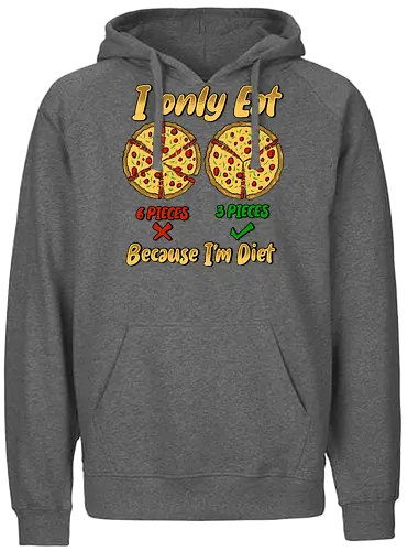 just three piece of pizza - pizza, food, space, astronout, delicious, beverages, meatball, sausages, fastfood, bestfriend - Fairtrade Hoodie