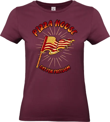 pizza house - pizza, burger, food, cool, funny, vintage, cartoon, logo, classic, flag, nation, voted, friendship - Standard T-Shirt (Frauen)