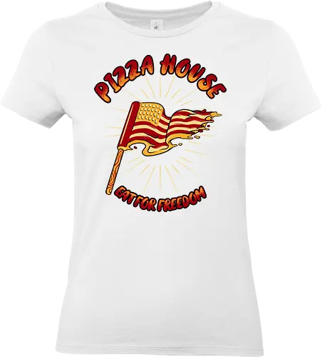 pizza house - pizza, burger, food, cool, funny, vintage, cartoon, logo, classic, flag, nation, voted, friendship - Standard T-Shirt (Frauen)