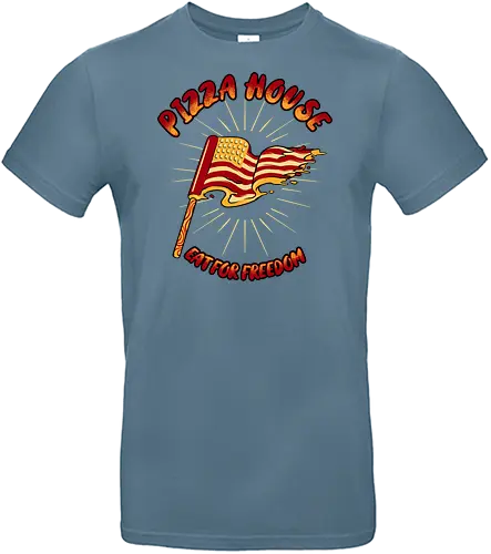 pizza house - pizza, burger, food, cool, funny, vintage, cartoon, logo, classic, flag, nation, voted, friendship - Standard T-Shirt