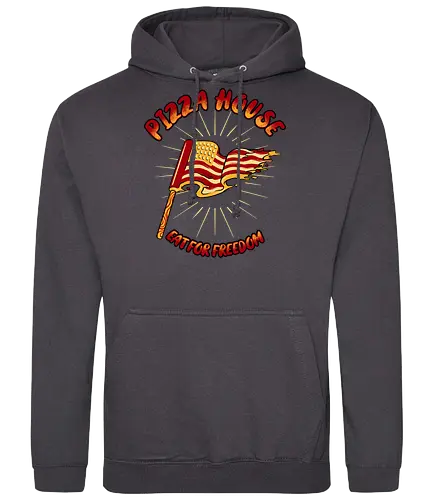 pizza house - pizza, burger, food, cool, funny, vintage, cartoon, logo, classic, flag, nation, voted, friendship - Standard Hoodie