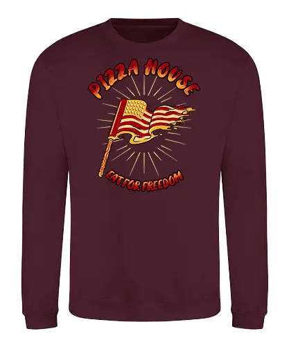 pizza house - pizza, burger, food, cool, funny, vintage, cartoon, logo, classic, flag, nation, voted, friendship - Sweatshirt