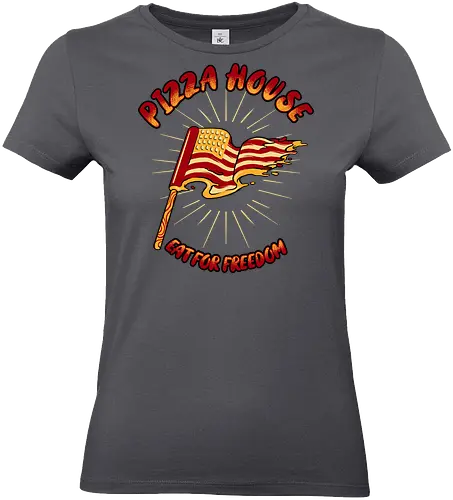 pizza house - pizza, burger, food, cool, funny, vintage, cartoon, logo, classic, flag, nation, voted, friendship - Standard T-Shirt (Frauen)
