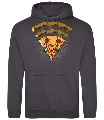 pizza signal  - pizza, food, space, astronout, delicious, beverages, meatball, sausages, fastfood, bestfriend - Standard Hoodie
