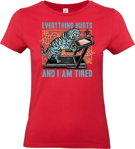 Tired Blue Tiger - demons, tiger, animal, animation, animated, funny, Fitness, gym, workout, movie, hunter - Standard T-Shirt (Frauen)