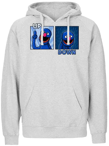 Up and Down! - sad, therapy, funny, retro - Fairtrade Hoodie