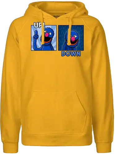 Up and Down! - sad, therapy, funny, retro - Fairtrade Hoodie