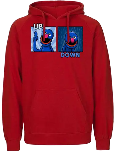 Up and Down! - sad, therapy, funny, retro - Fairtrade Hoodie