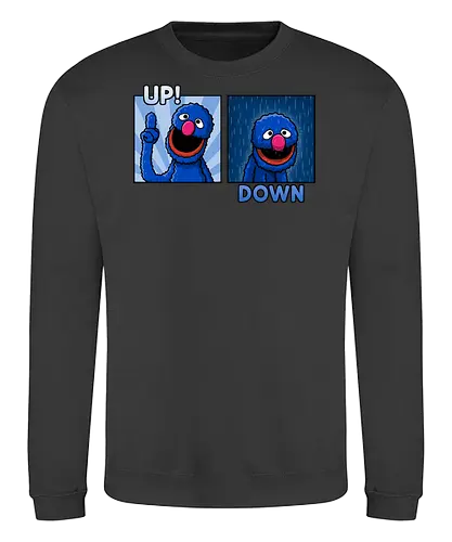 Up and Down! - sad, therapy, funny, retro - Sweatshirt