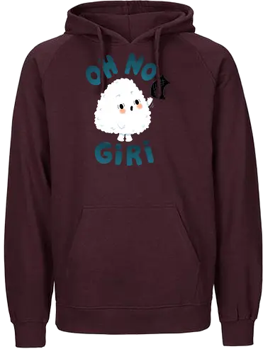 OH NO Giri - onigiri, sushi, japanese, kawaii, cute, Japan - Fairtrade Hoodie