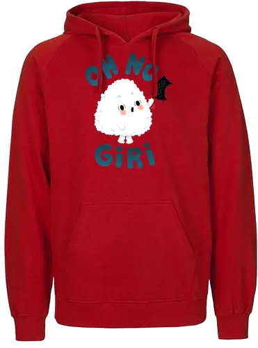 OH NO Giri - onigiri, sushi, japanese, kawaii, cute, Japan - Fairtrade Hoodie